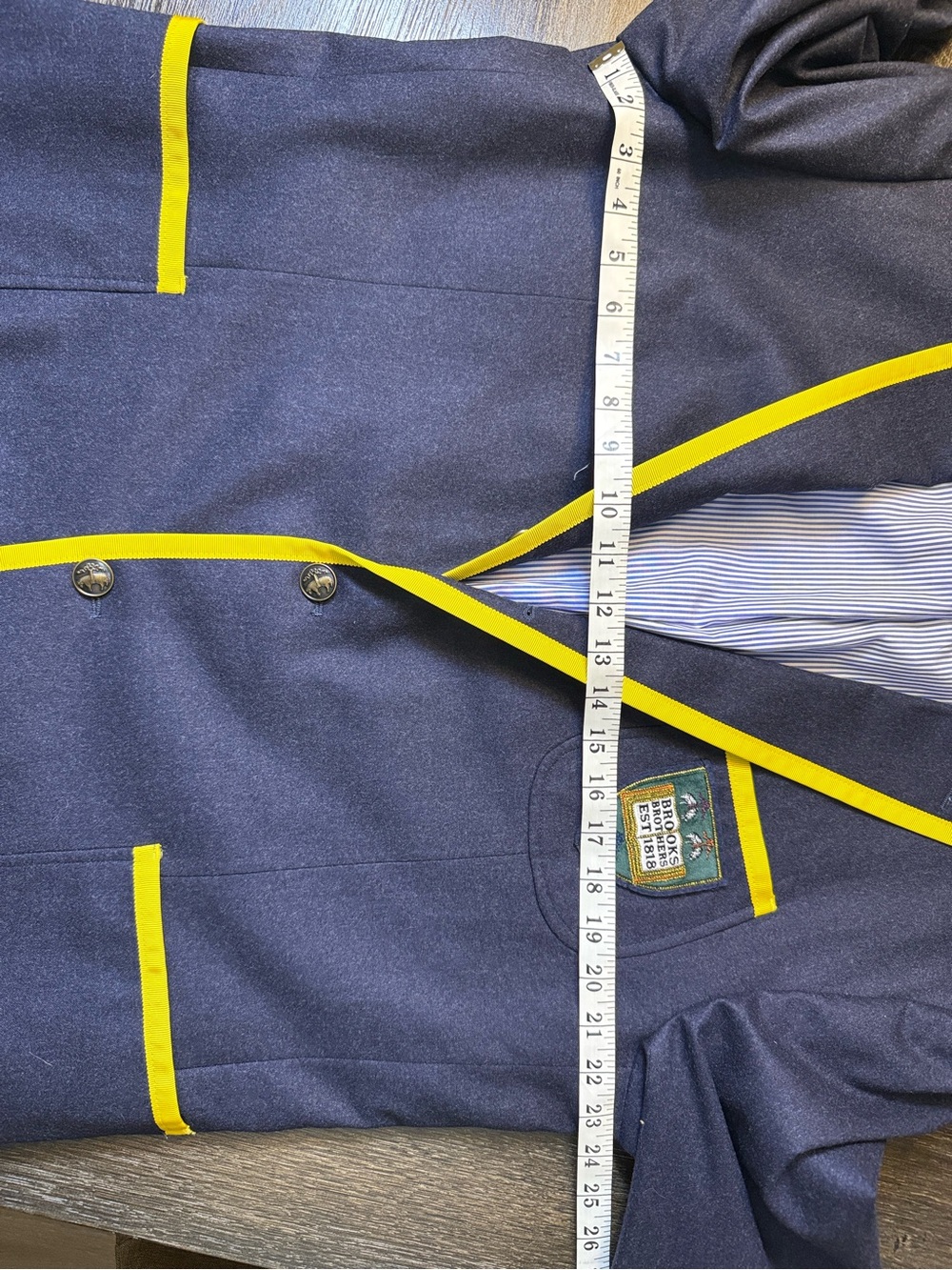 Brooks Brothers 46R Regent VBC Wool Rowing Blazer Suit 40x30 - Picture 7 of 14